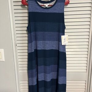 LuLaRoe Blue Striped Dress